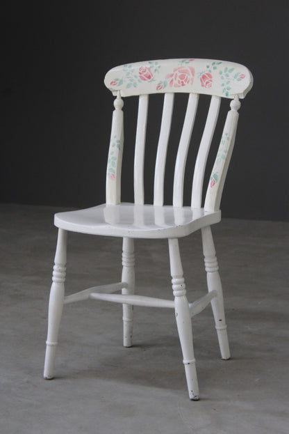 Painted Lathe Back Kitchen Chair - Kernow Furniture