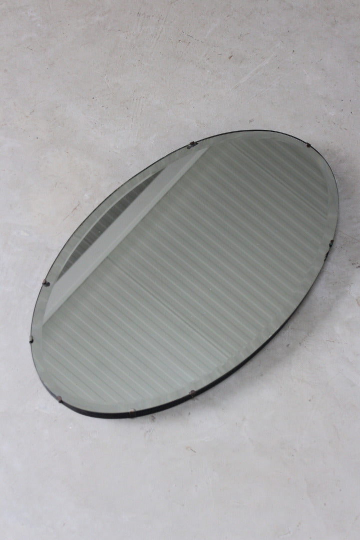 Oval Frameless Wall Mirror - Kernow Furniture