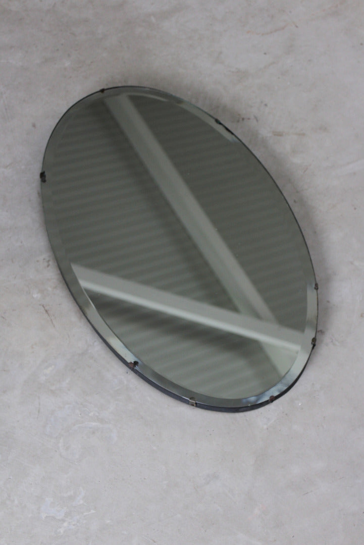 Oval Frameless Wall Mirror - Kernow Furniture