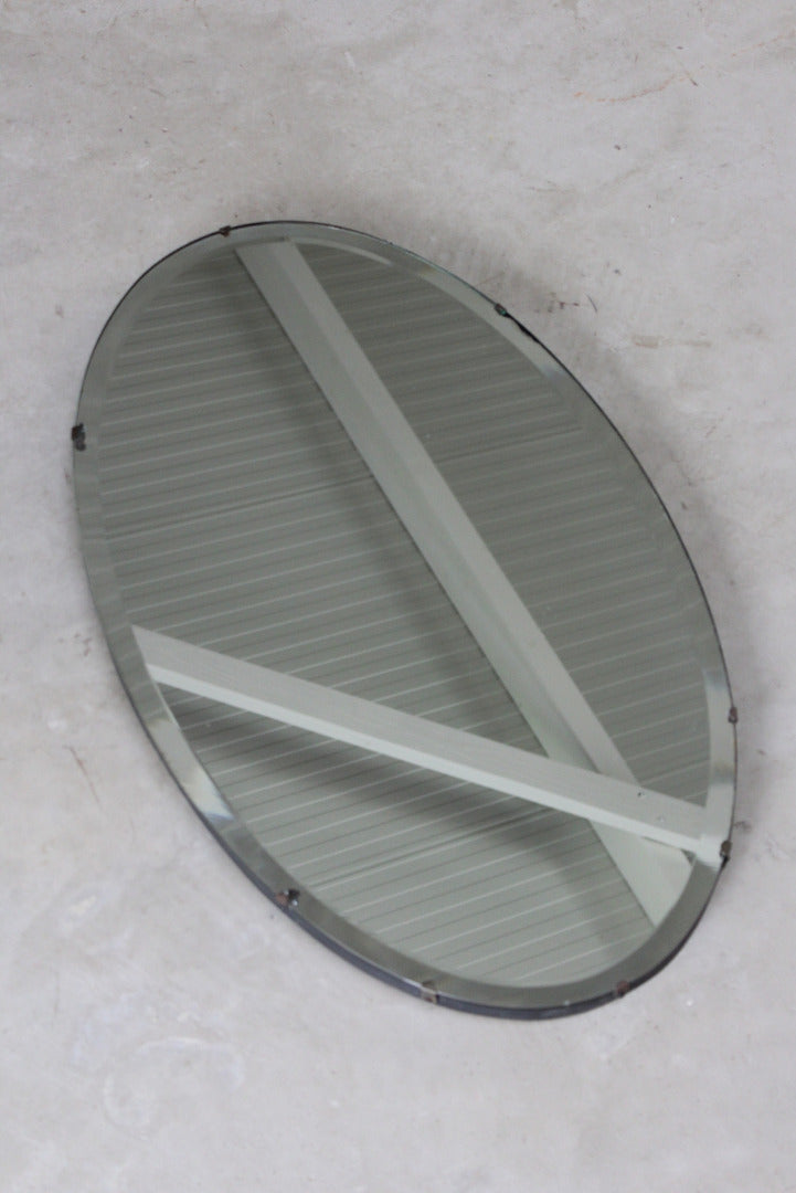 Oval Frameless Wall Mirror - Kernow Furniture