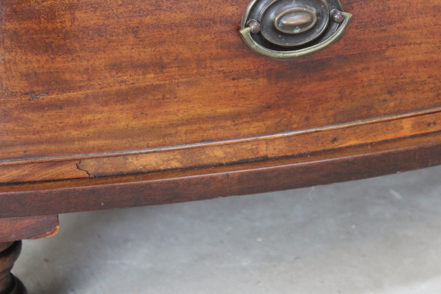 Antique Bow Front Chest of Drawers - Kernow Furniture