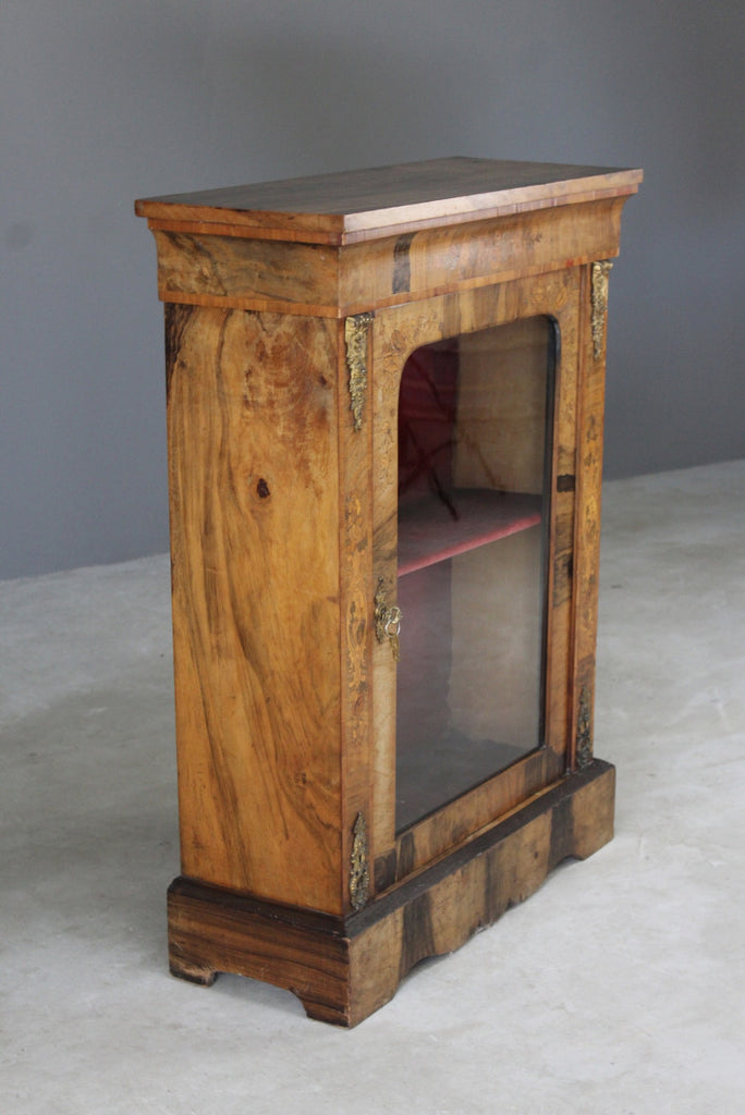 Antique Walnut Glazed Pier Cabinet - Kernow Furniture