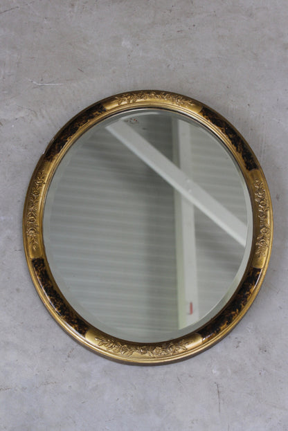 Gilt Oval Wall Mirror - Kernow Furniture