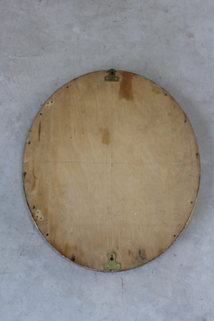 Gilt Oval Wall Mirror - Kernow Furniture