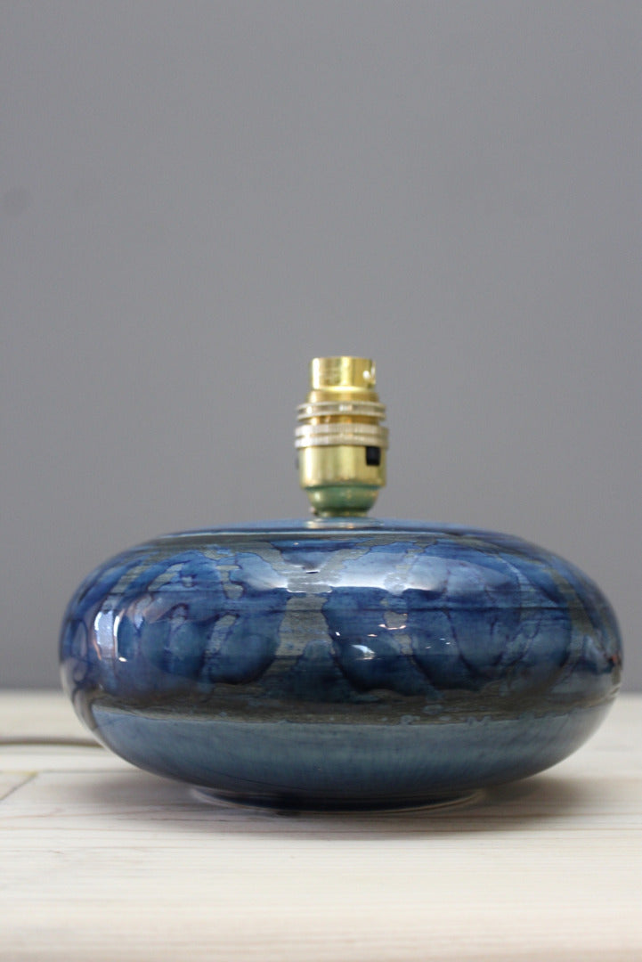 Lamorna Cornish Pottery Blue Lamp - Kernow Furniture