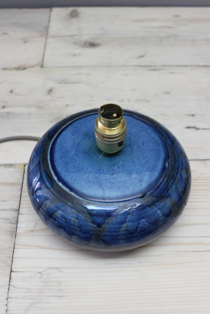 Lamorna Cornish Pottery Blue Lamp - Kernow Furniture