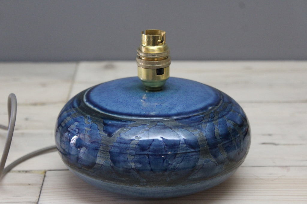 Lamorna Cornish Pottery Blue Lamp - Kernow Furniture