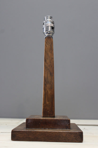 Early 20th Century Oak Table Lamp - Kernow Furniture