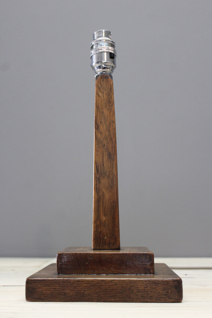 Early 20th Century Oak Table Lamp - Kernow Furniture