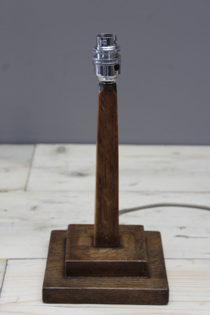 Early 20th Century Oak Table Lamp - Kernow Furniture