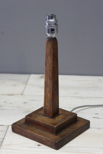 Early 20th Century Oak Table Lamp - Kernow Furniture