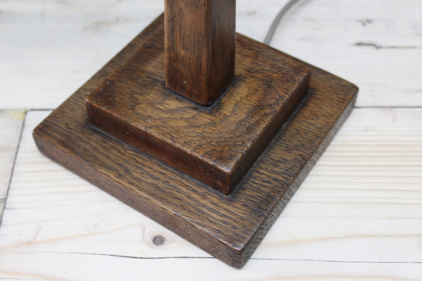 Early 20th Century Oak Table Lamp - Kernow Furniture