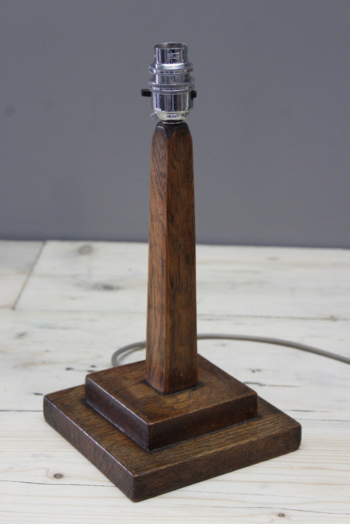 Early 20th Century Oak Table Lamp - Kernow Furniture