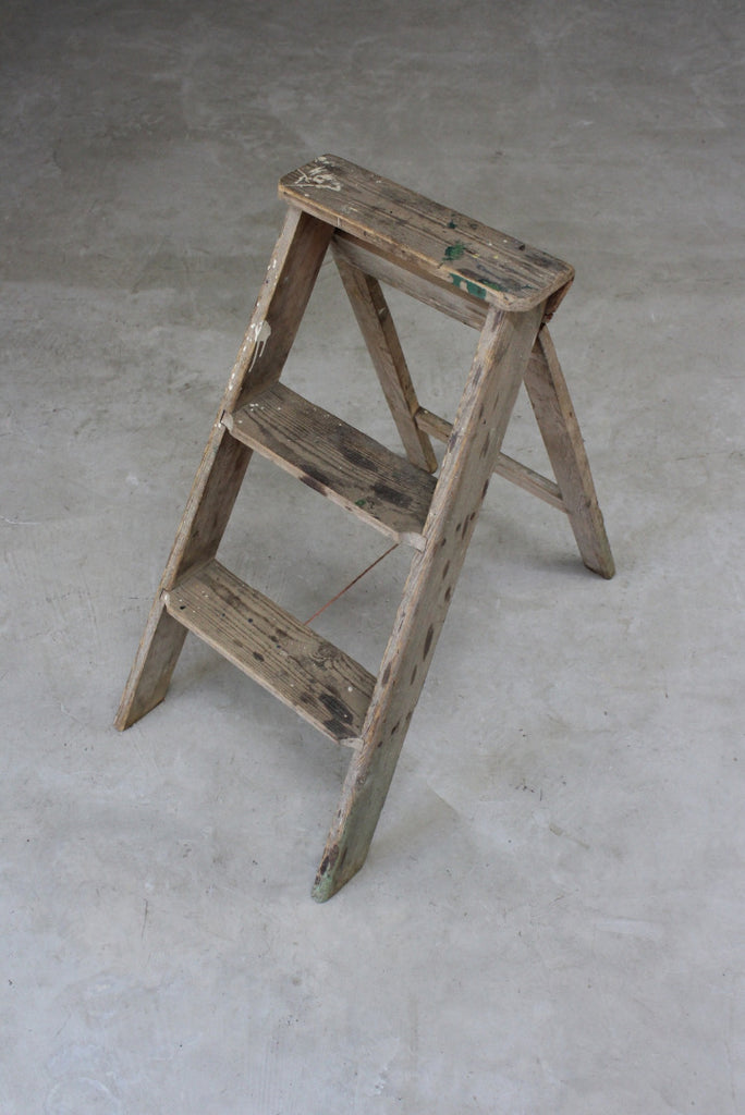 Small Pine Step Ladder - Kernow Furniture