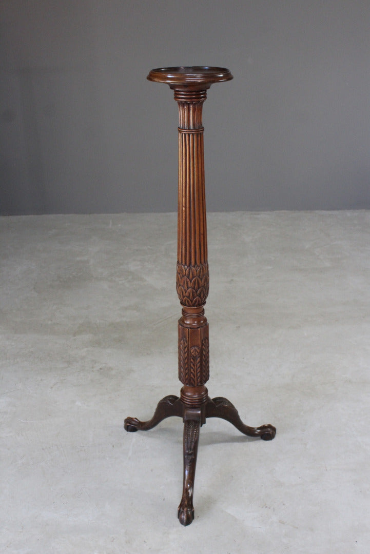 Mahogany Torchere Plant Stand - Kernow Furniture