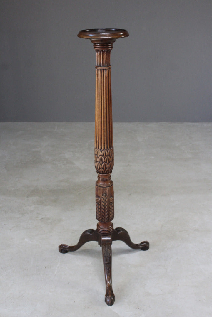 Mahogany Torchere Plant Stand - Kernow Furniture