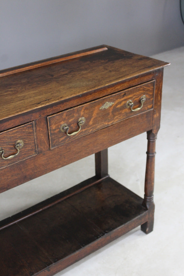 Rustic Antique Oak Dresser Base - Kernow Furniture