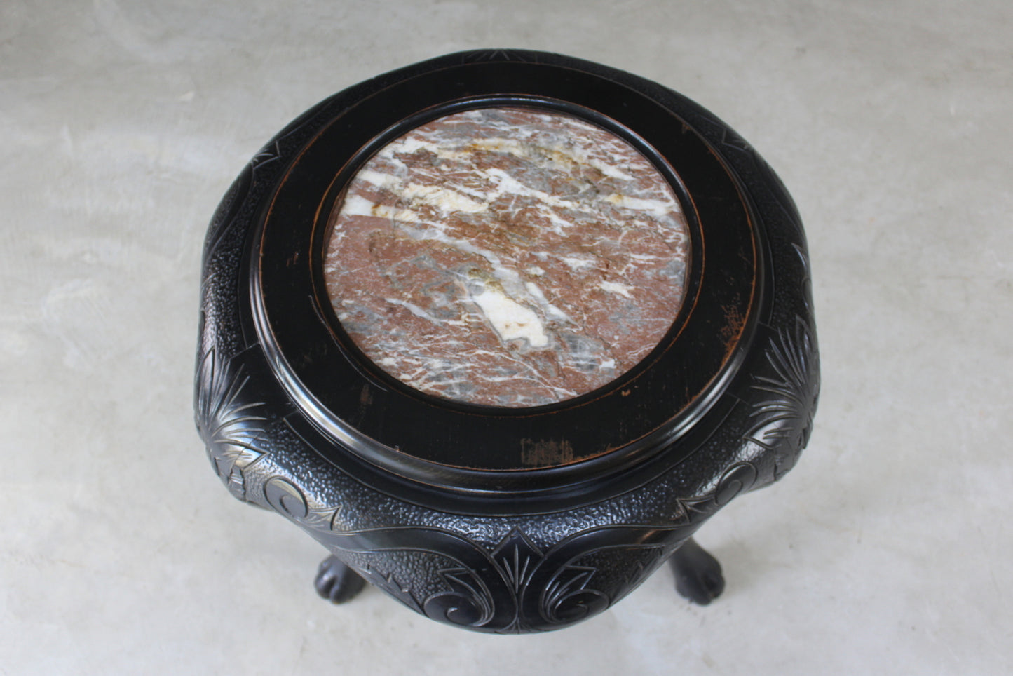 Chinese Marble Top Side Table - Kernow Furniture