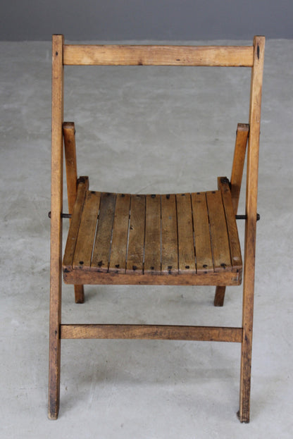 Folding Beech Chair - Kernow Furniture