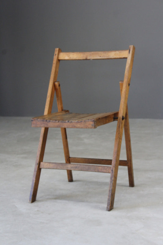 Folding Beech Chair - Kernow Furniture