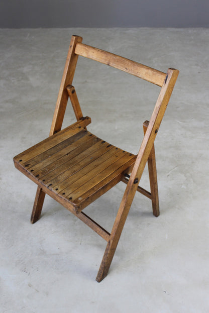 Folding Beech Chair - Kernow Furniture