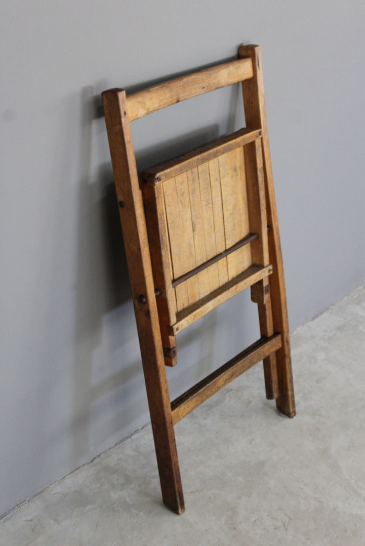 Folding Beech Chair - Kernow Furniture