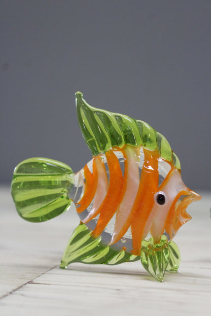 Three Vintage Glass Fish - Kernow Furniture