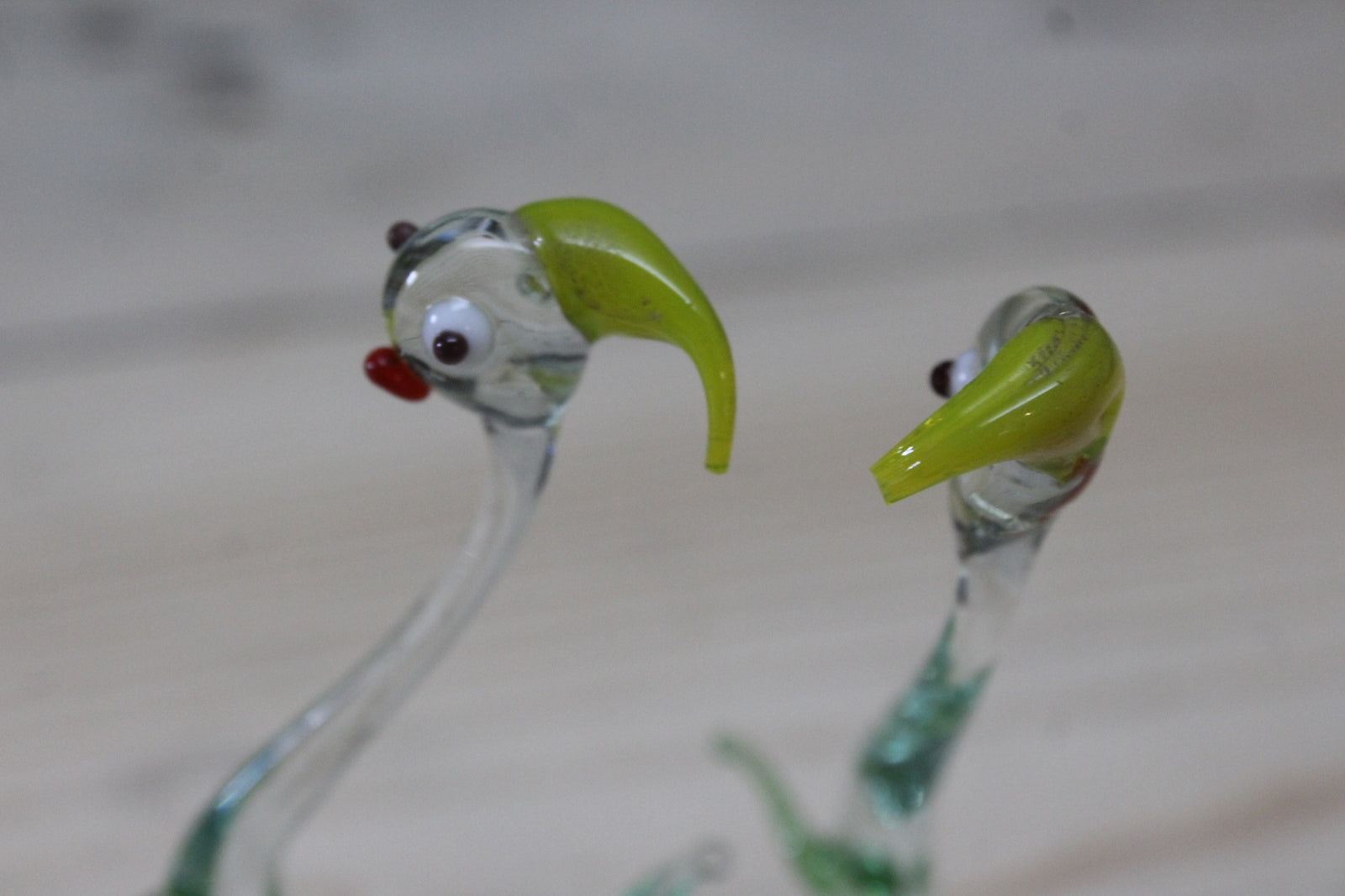 Pair Vintage Glass Birds - Kernow Furniture