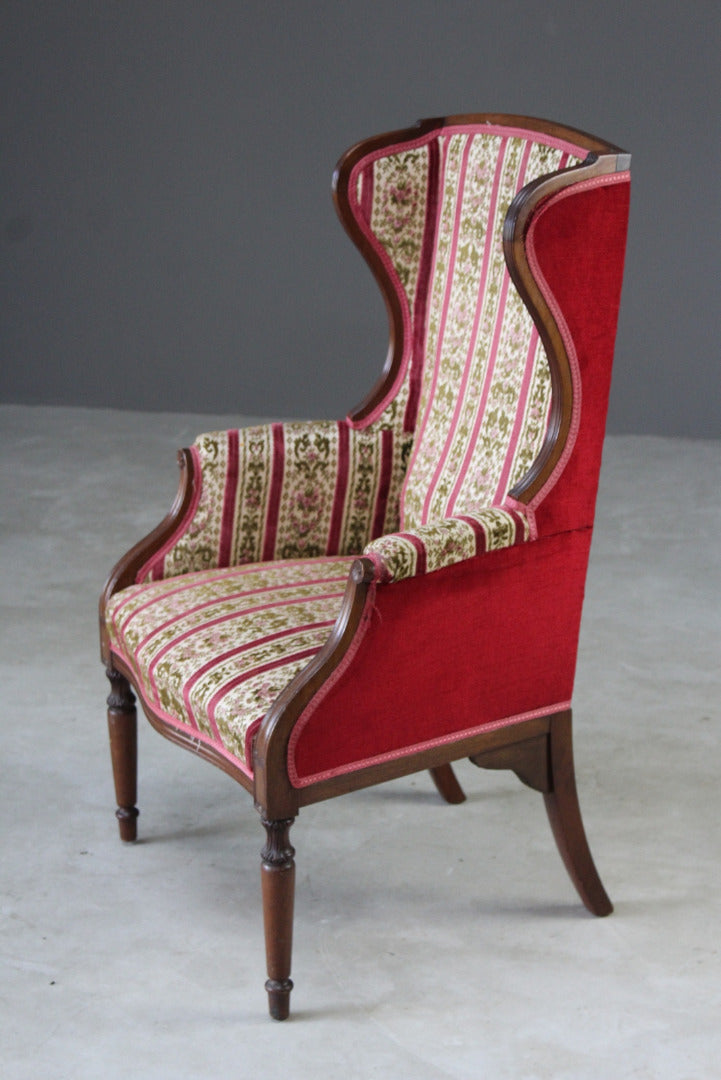 Edwardian Style Wing Back Chair - Kernow Furniture