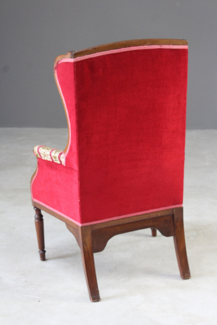 Edwardian Style Wing Back Chair - Kernow Furniture