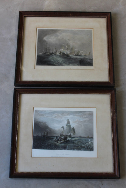 Pair Nautical Engravings - Kernow Furniture