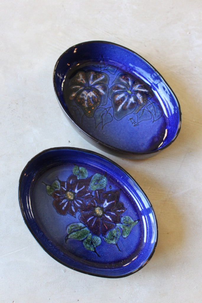 Pair Guernsey Pottery Oval Dishes - Kernow Furniture