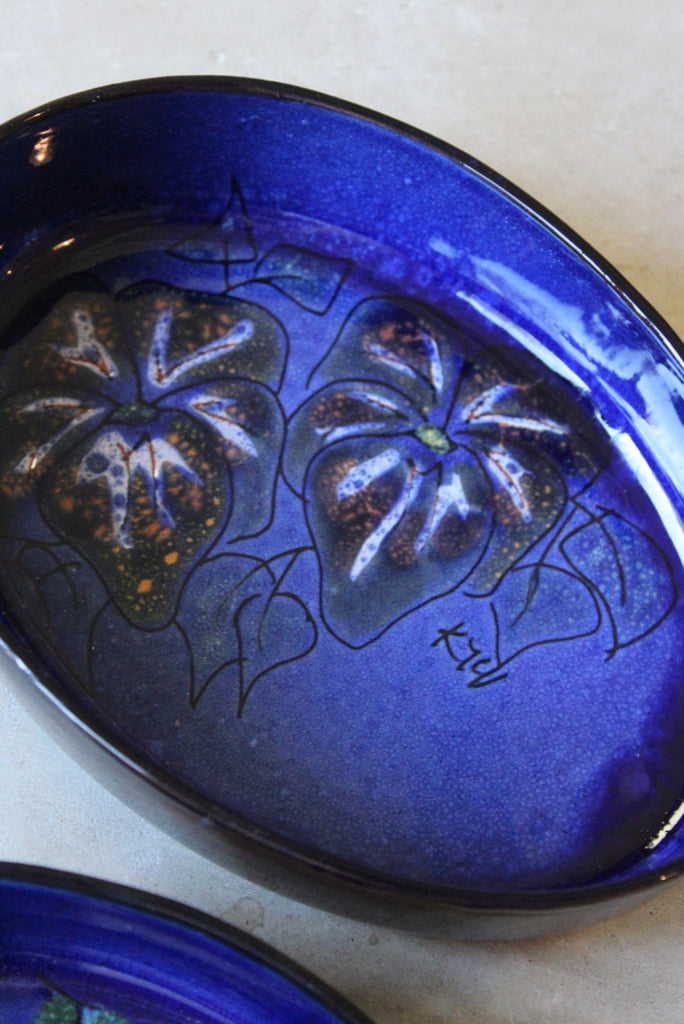 Pair Guernsey Pottery Oval Dishes - Kernow Furniture
