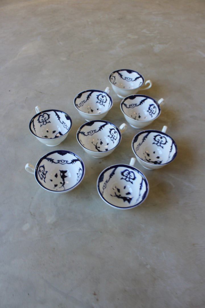 8 Blue & White China Cups - Kernow Furniture