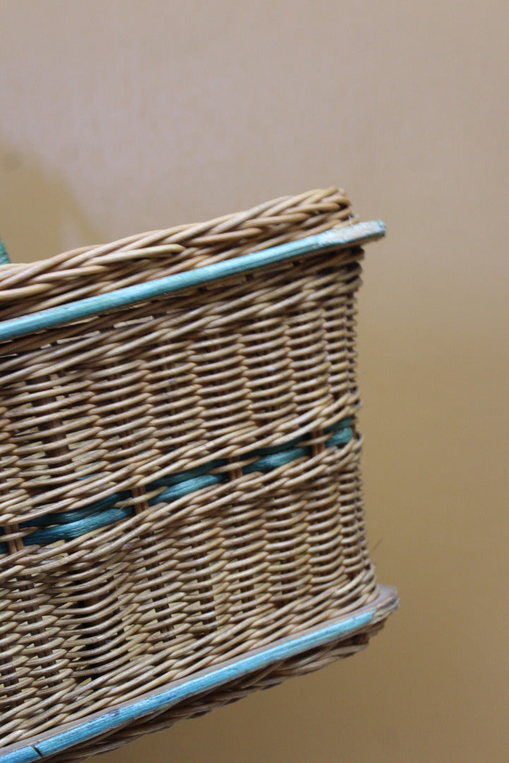 Vintage Wicker Shopping Basket - Kernow Furniture