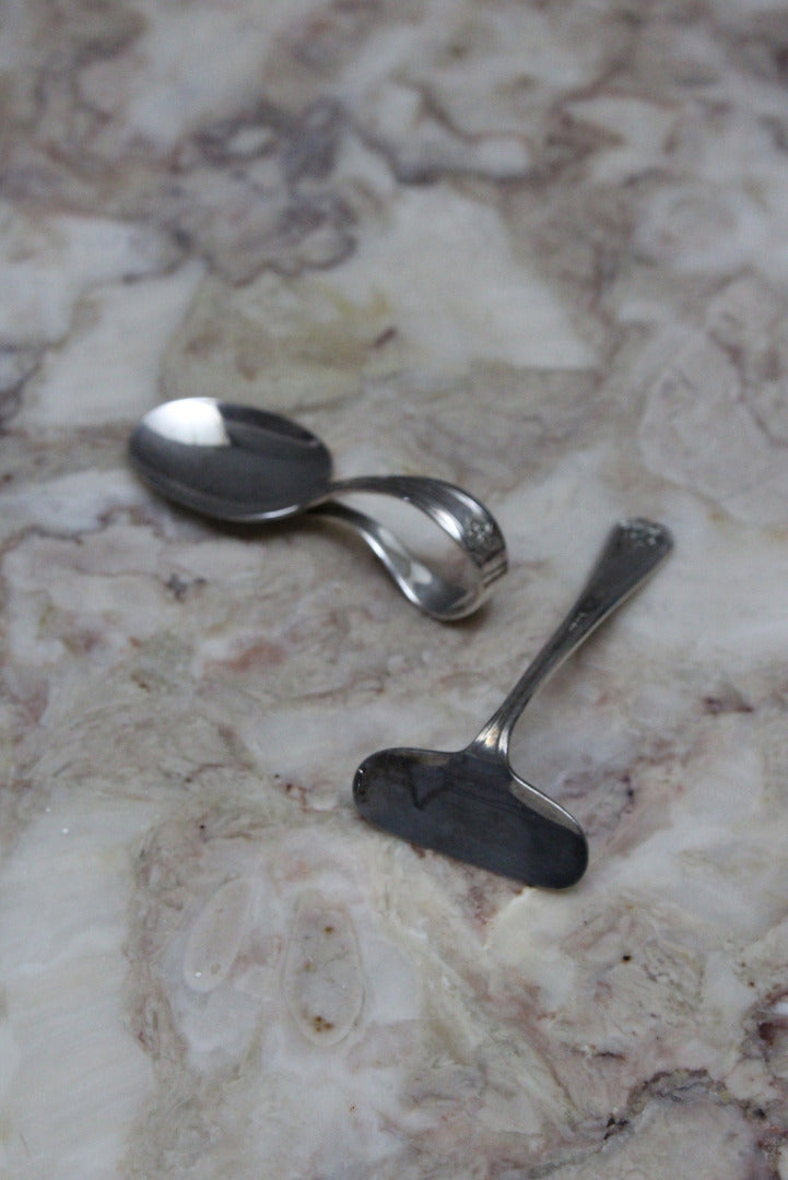 Vintage Baby Spoon & Pusher - Kernow Furniture