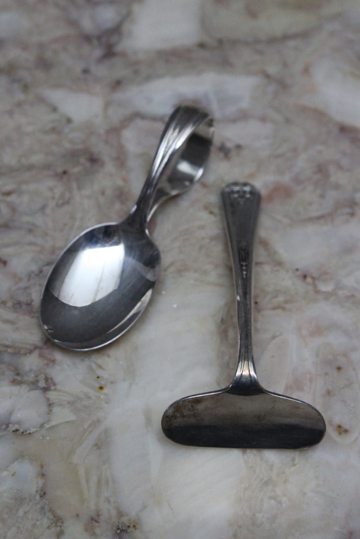 Vintage Baby Spoon & Pusher - Kernow Furniture