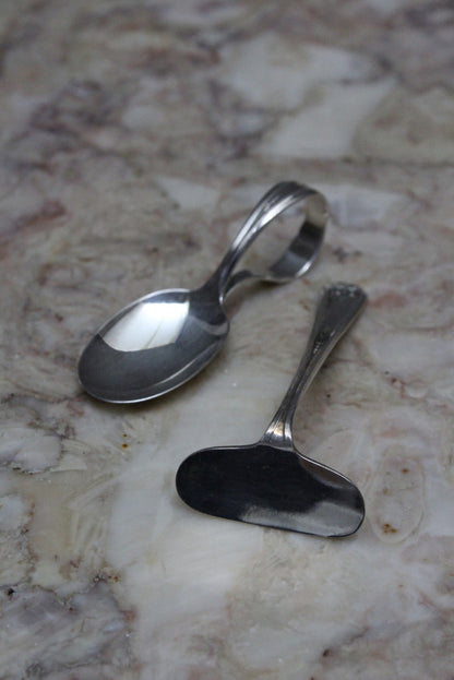 Vintage Baby Spoon & Pusher - Kernow Furniture