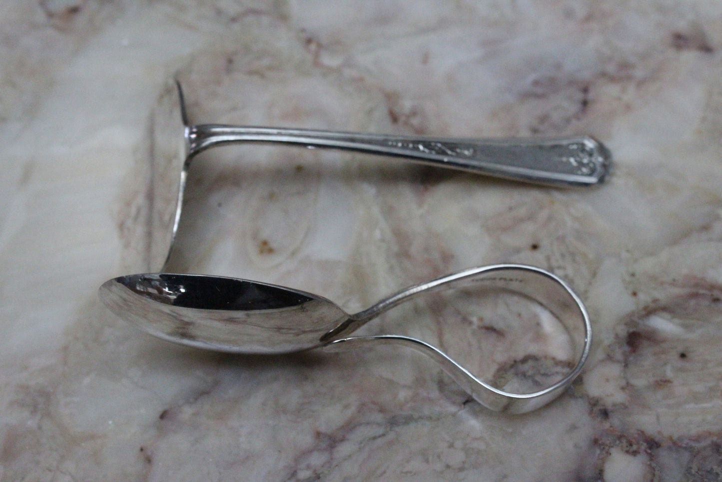 Vintage Baby Spoon & Pusher - Kernow Furniture