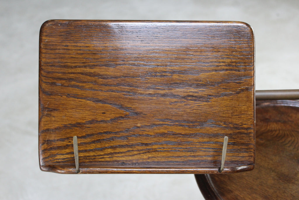 Antique Oak Reading Stand Side Table - Kernow Furniture