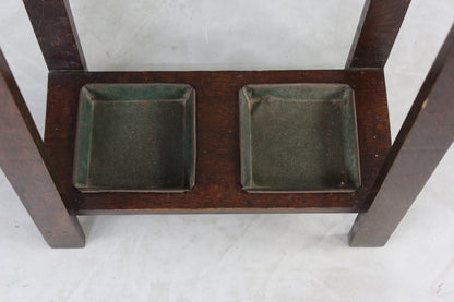 Vintage Oak Hall Stand - Kernow Furniture