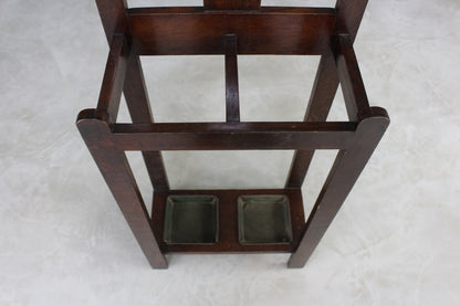 Vintage Oak Hall Stand - Kernow Furniture