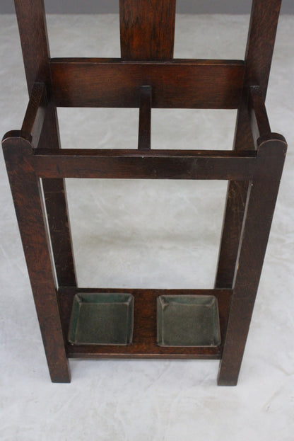 Vintage Oak Hall Stand - Kernow Furniture