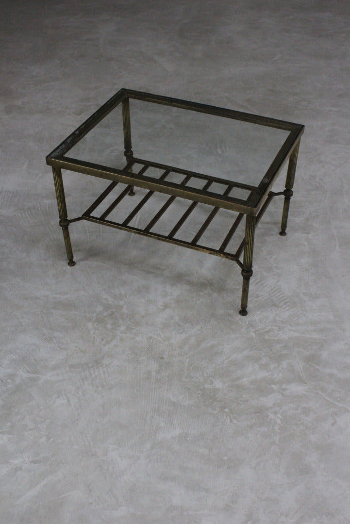 Brass Frame Coffee Table - Kernow Furniture