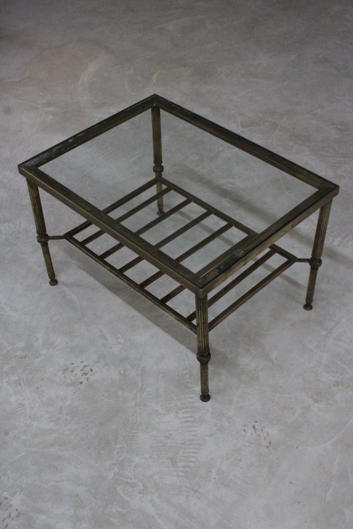 Brass Frame Coffee Table - Kernow Furniture