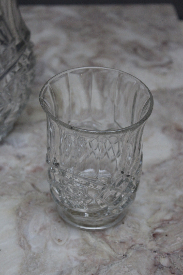 Vintage Glass Jug & Small Vase - Kernow Furniture