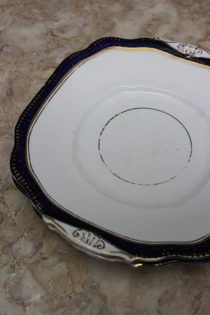 Pair Diamond China Plates - Kernow Furniture