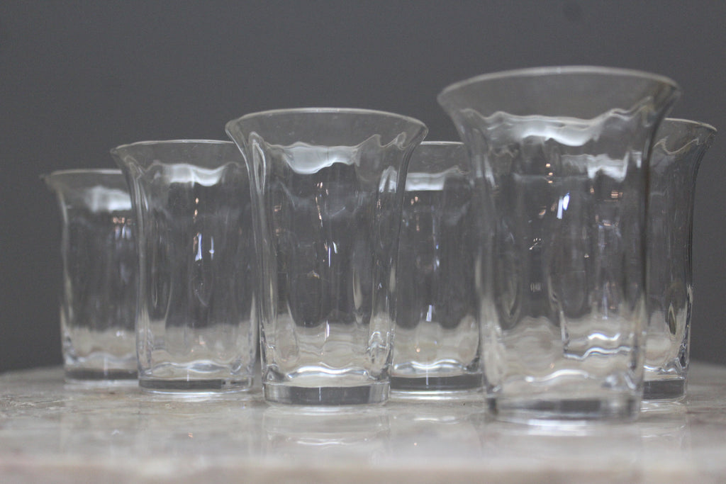 6 Vintage Water Glasses - Kernow Furniture
