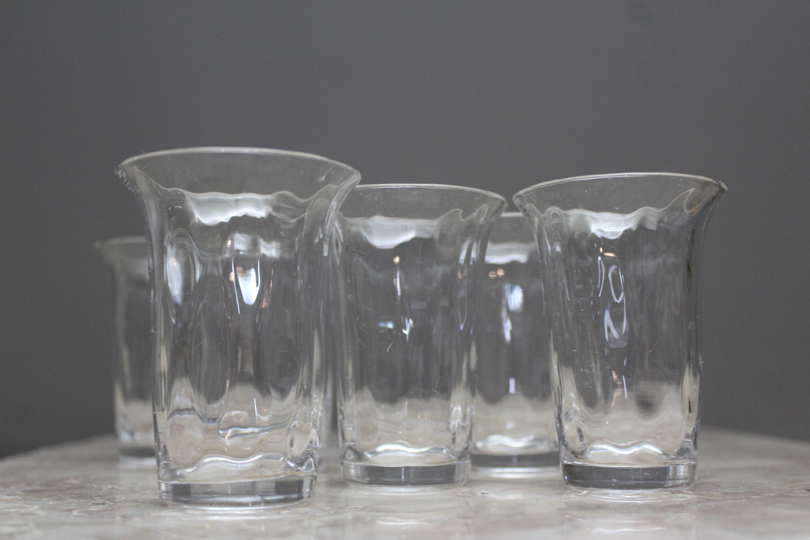 6 Vintage Water Glasses - Kernow Furniture