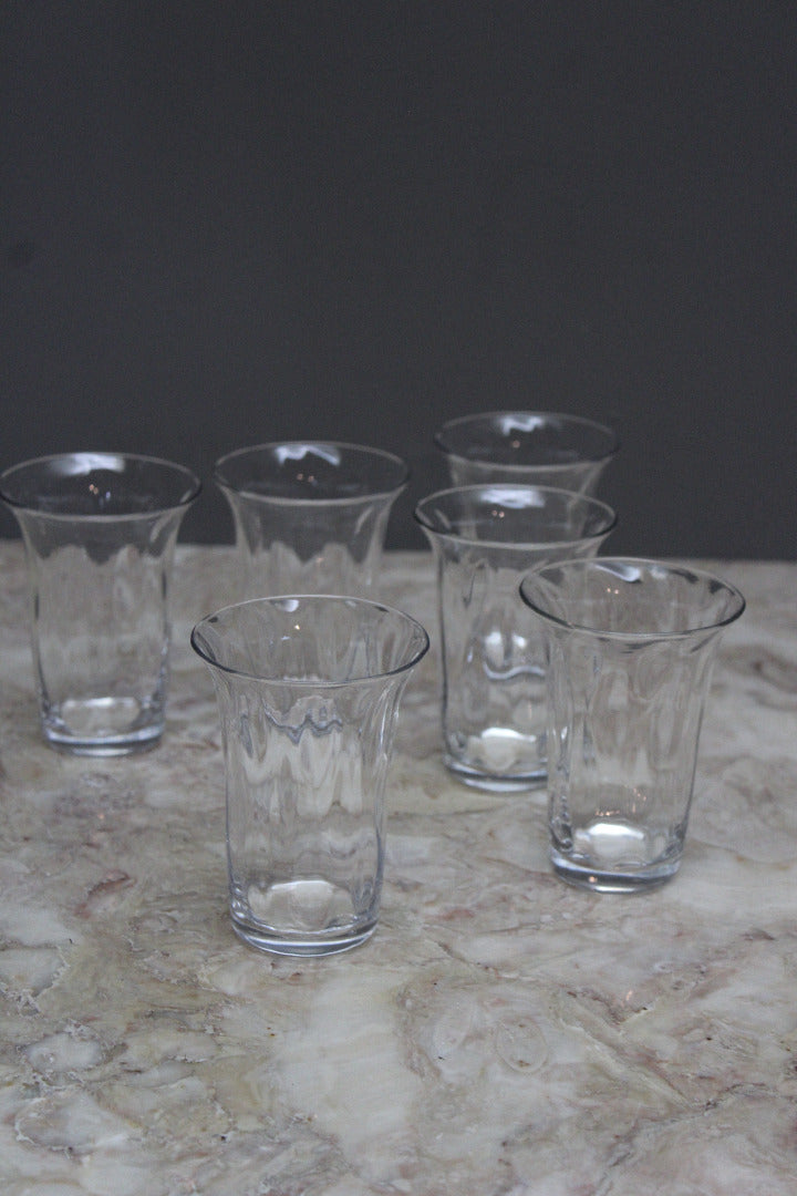 6 Vintage Water Glasses - Kernow Furniture